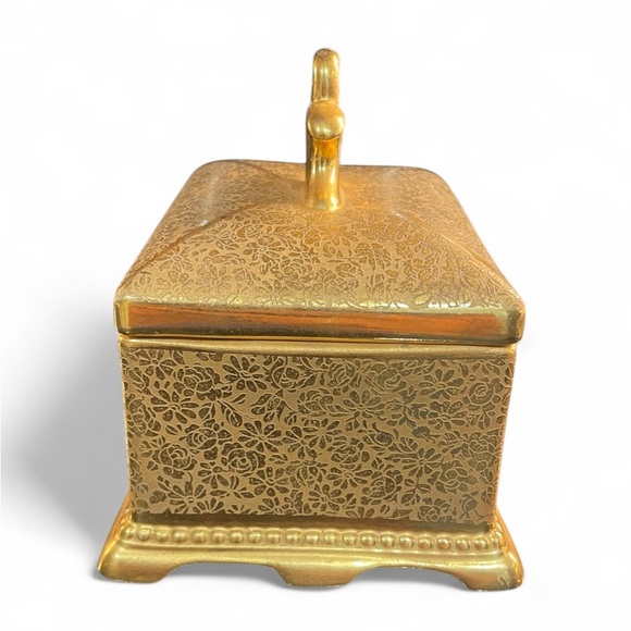 Vintage Le Mieux China 24K Gold & Platinum Trinket Box – Gift Ready - Picture 2 of 8